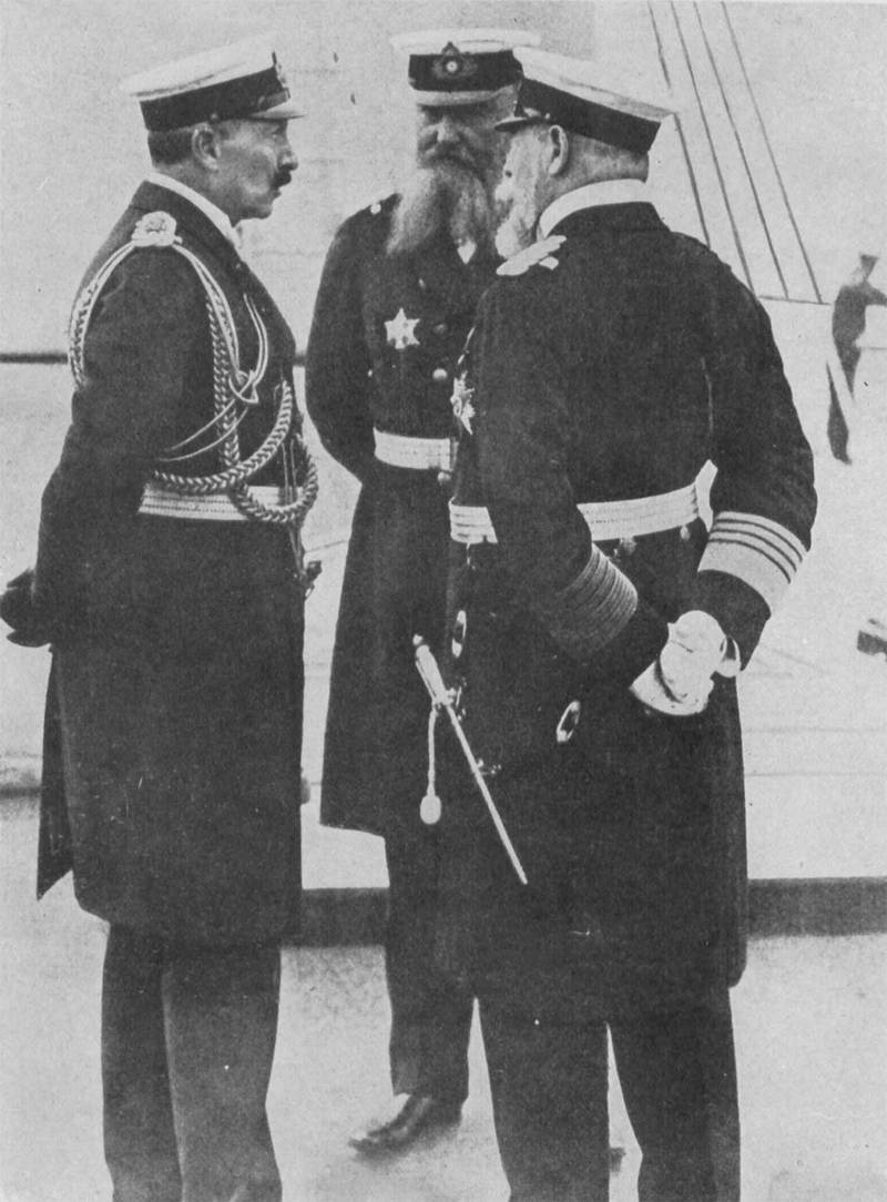 Вильгельм II, фон Тирпиц и фон Хотцендорф