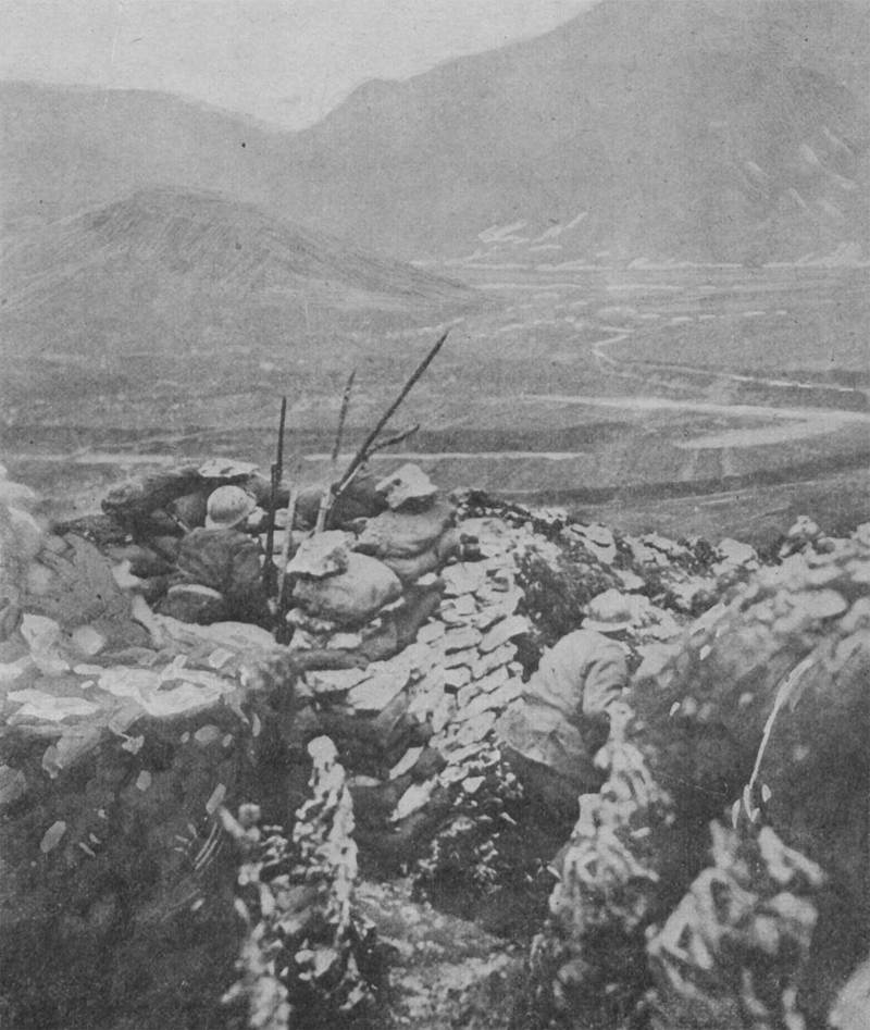 Сражение в горах во время сербского "Великого отсупления"